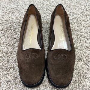 Salvatore Ferragamo Brown Suede Loafers Women’s Size 6